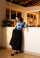 Indigo Orbit Kimono Shirt TOPS IKKIVI