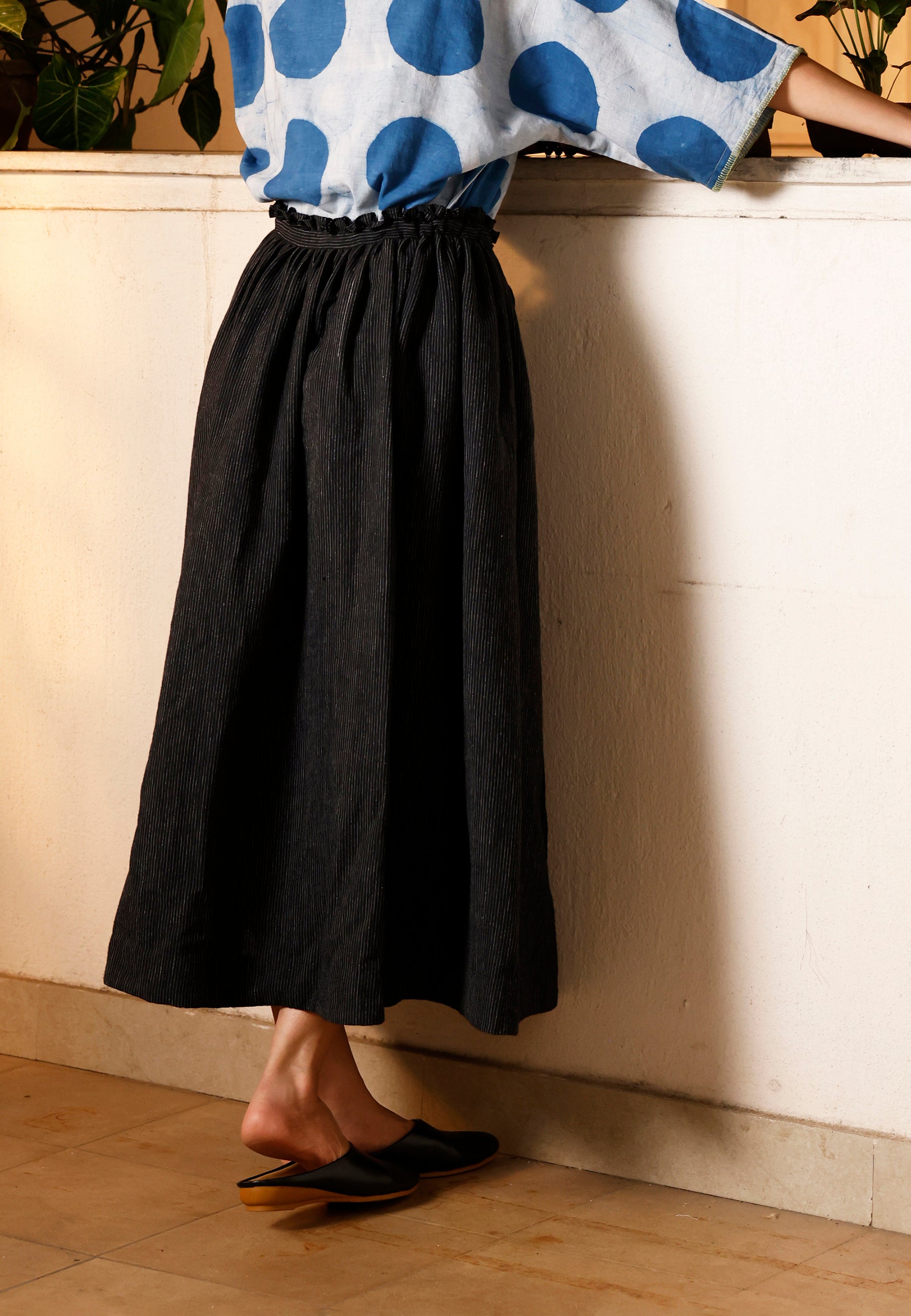 Indigo Orbit Kimono Shirt TOPS IKKIVI