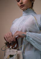 Meadows Pintucked Chanderi Blouse TOPS IKKIVI