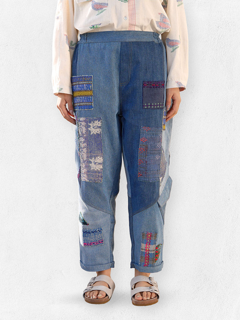 Aki Pants BOTTOMS IKKIVI One Size Pattern 1 Cotton