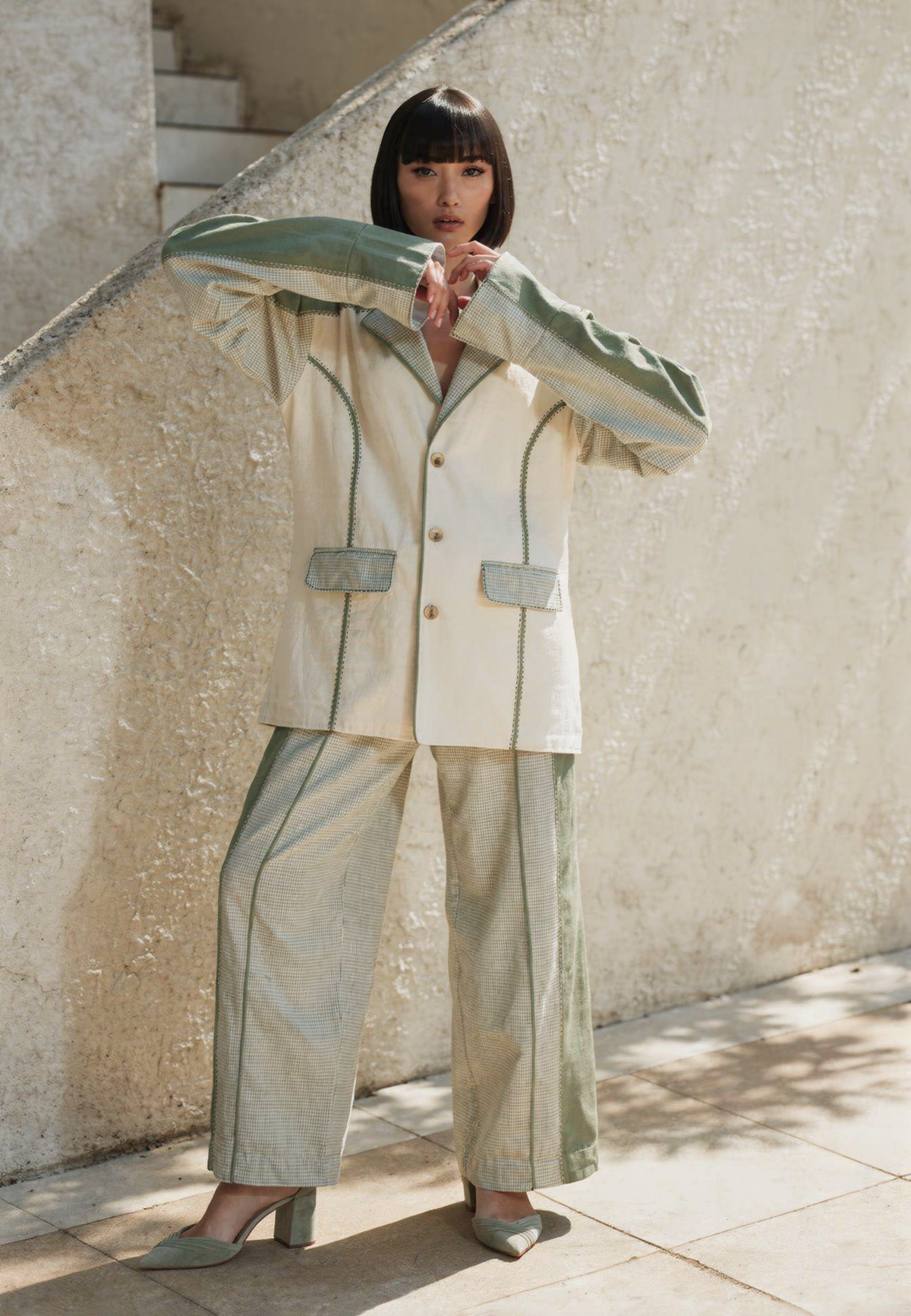 Meadows Unisex Colour Blocked Blazer JACKETS IKKIVI