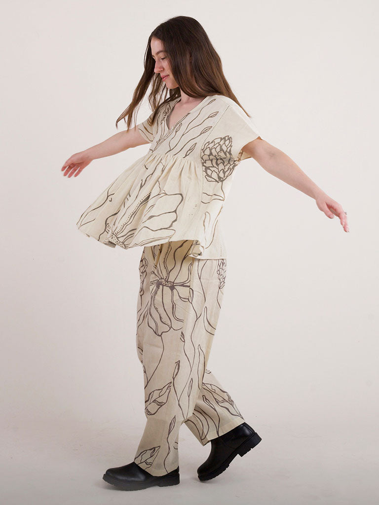 Floral Echo Blouse TOPS IKKIVI   