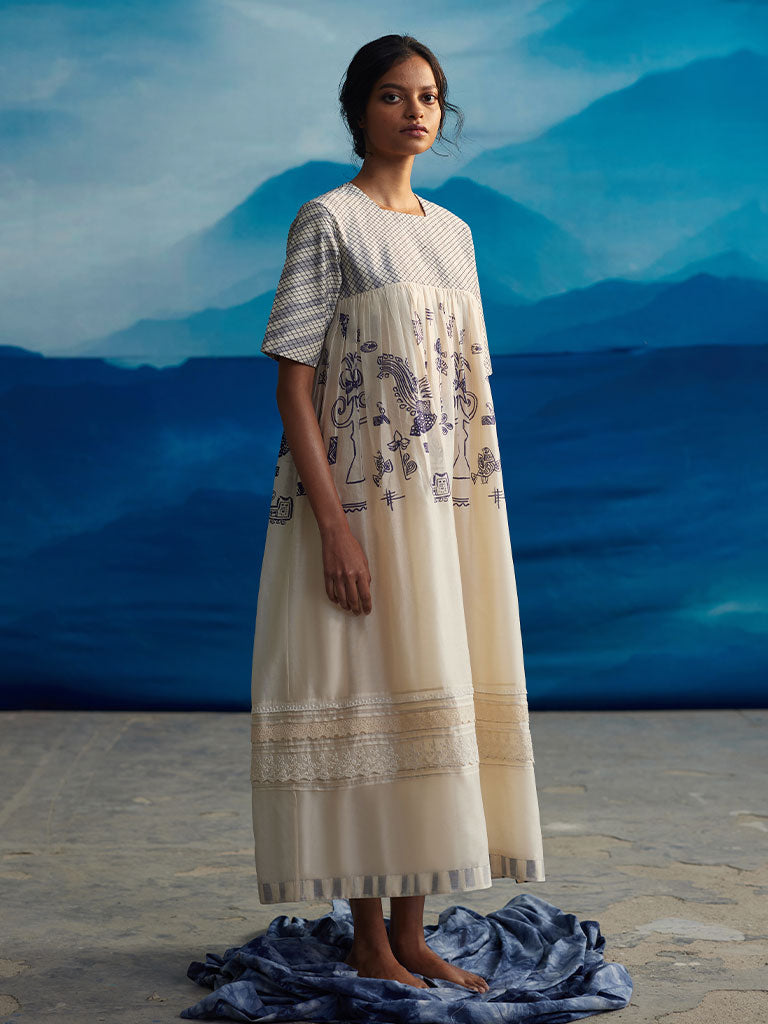 Erica Quilted Yoke Dress DRESSES Ahmev   