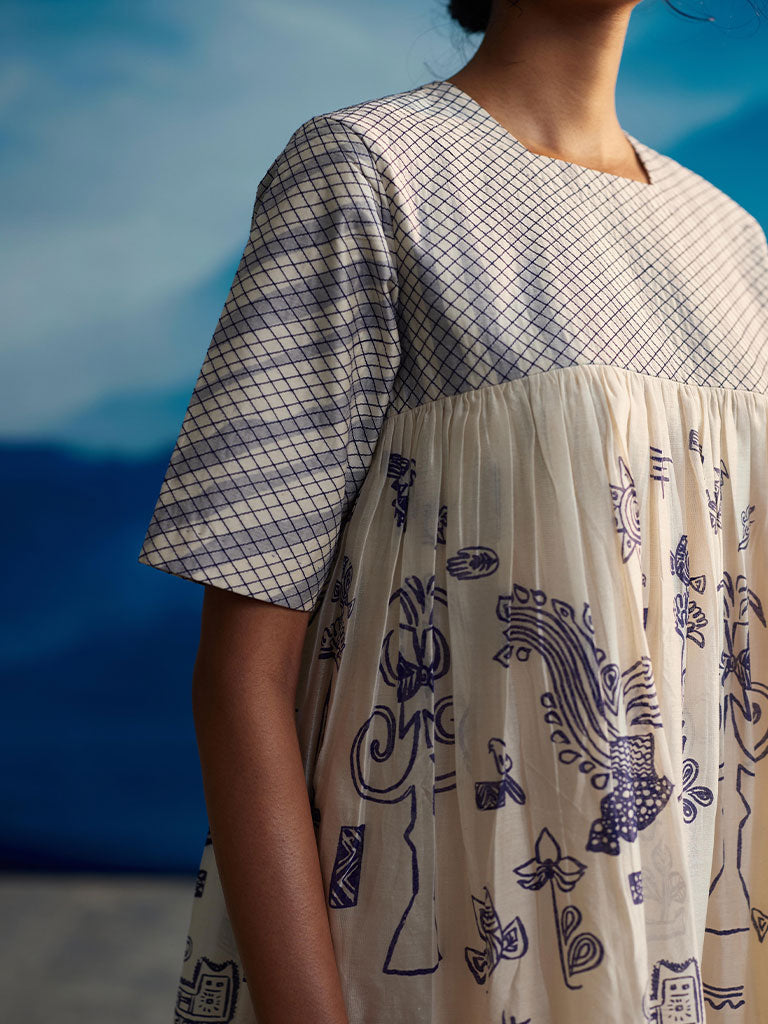 Erica Quilted Yoke Dress DRESSES Ahmev   