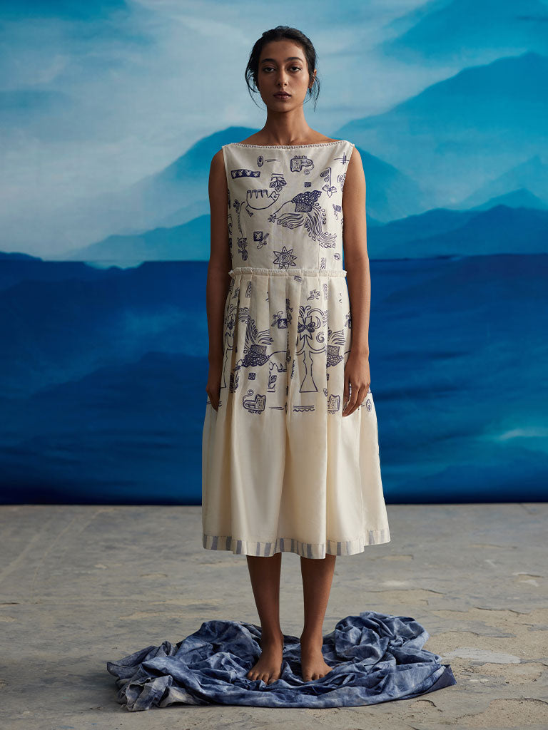 Pema Knife Pleat Dress DRESSES Ahmev   