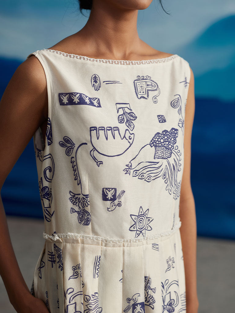 Pema Knife Pleat Dress DRESSES Ahmev   