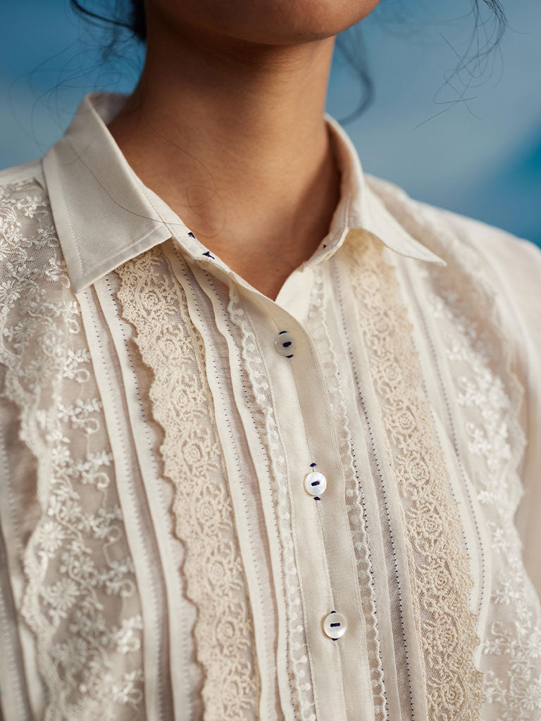 Marrila Dolman Lace Shirt TOPS Ahmev   