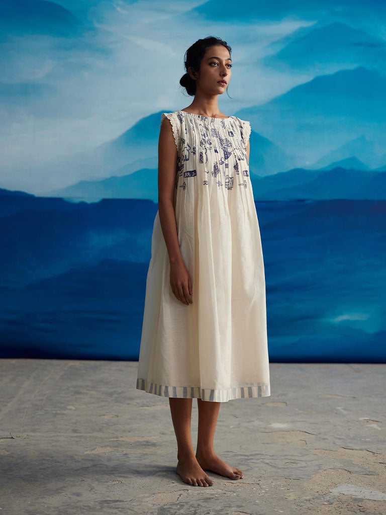 Mignon Pleated Neck Dress DRESSES Ahmev   