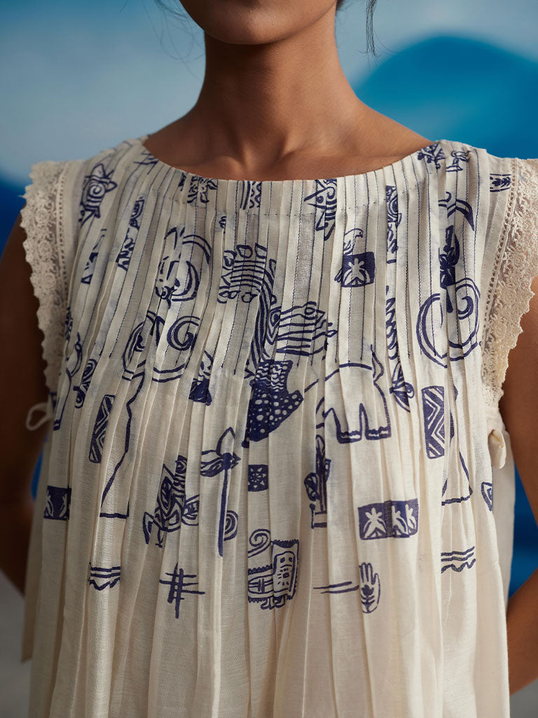 Mignon Pleated Neck Dress DRESSES Ahmev   