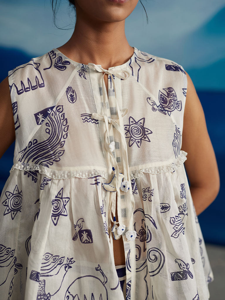 Bluebell Tie-up Top TOPS Ahmev   