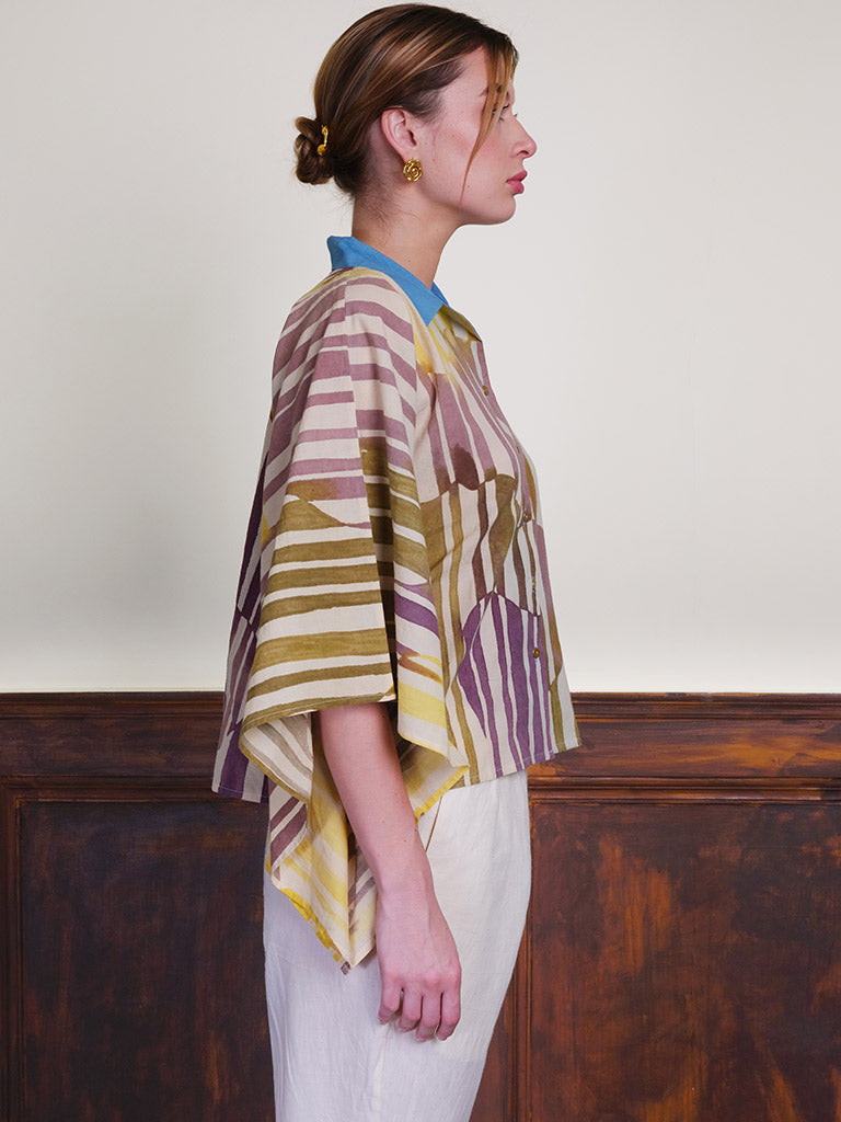 Footnote In Indigo Shirt TOPS IKKIVI