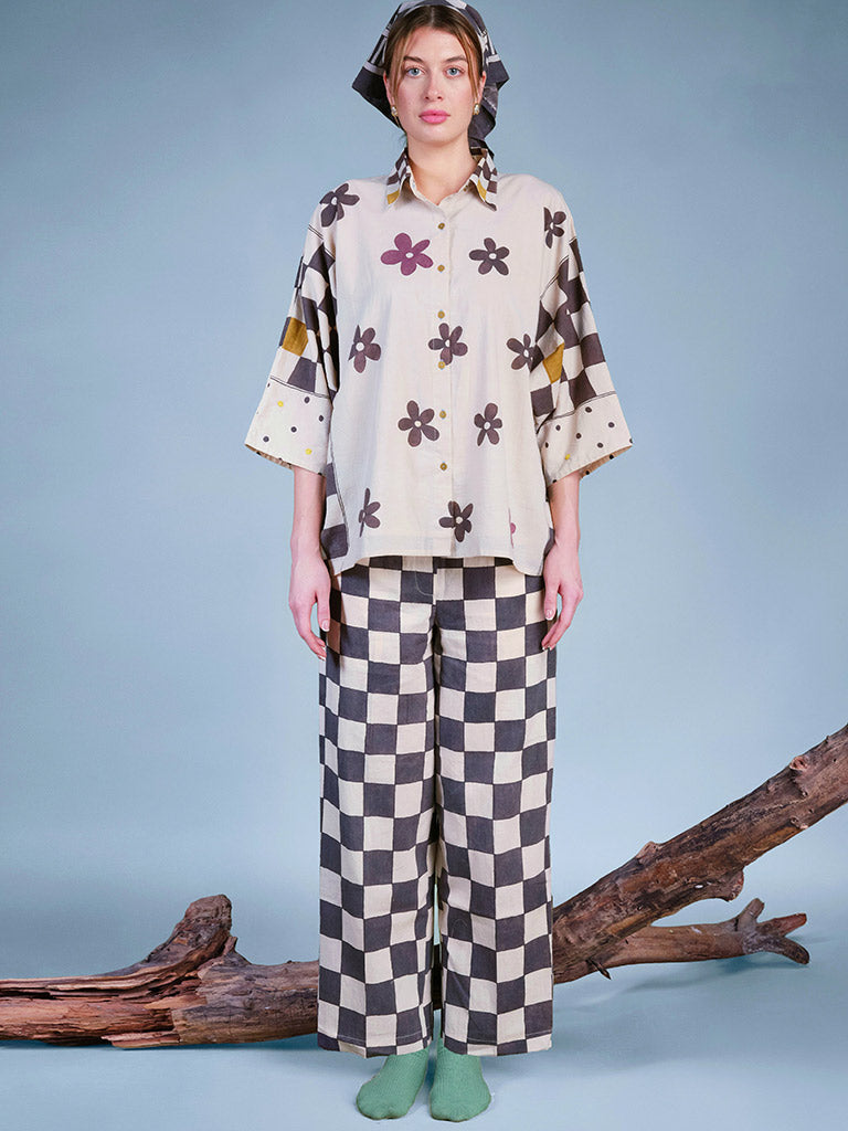 In Grid Checkered Pants BOTTOMS IKKIVI