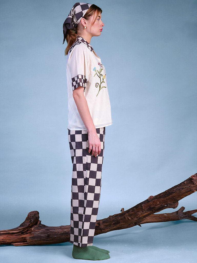 In Grid Checkered Pants BOTTOMS IKKIVI