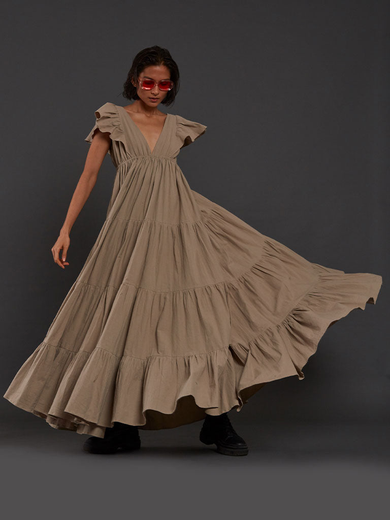 Tiered Gown DRESSES Mati   