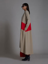 Load image into Gallery viewer, Beige &amp; Red Band Dress DRESSES Mati   
