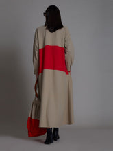 Load image into Gallery viewer, Beige &amp; Red Band Dress DRESSES Mati   
