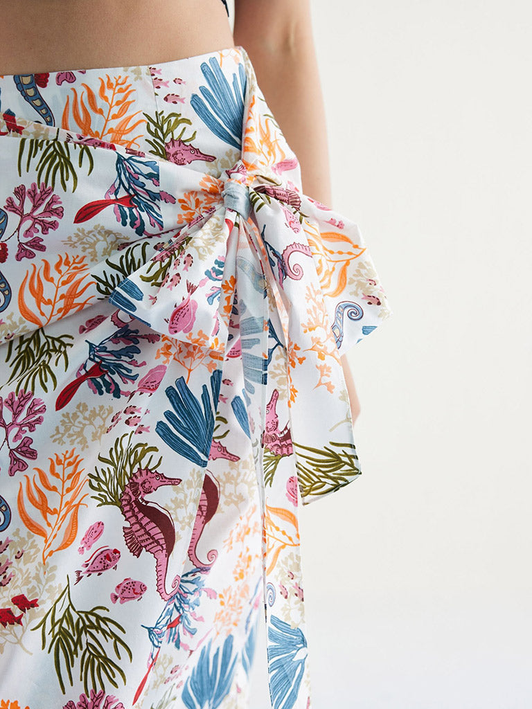 Blooming Reef Wrap Skirt BOTTOMS SUI