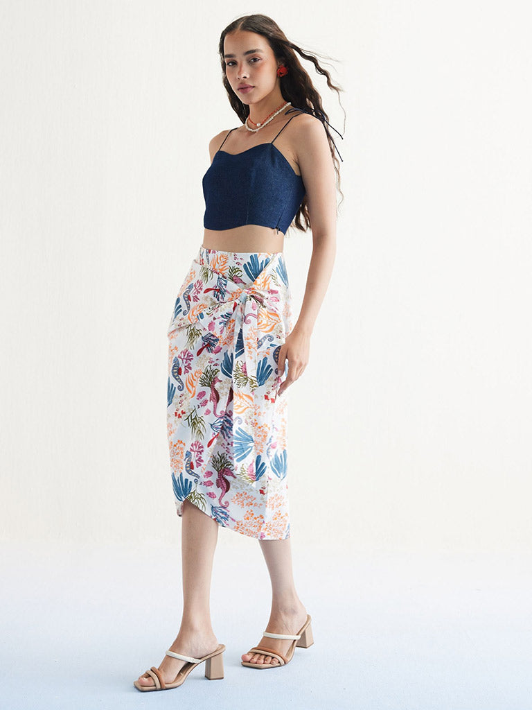 Blooming Reef Wrap Skirt BOTTOMS SUI