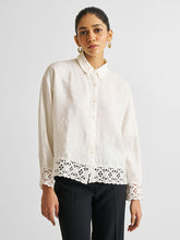 Load image into Gallery viewer, Button-Down Lace Shirt TOPS Reistor   
