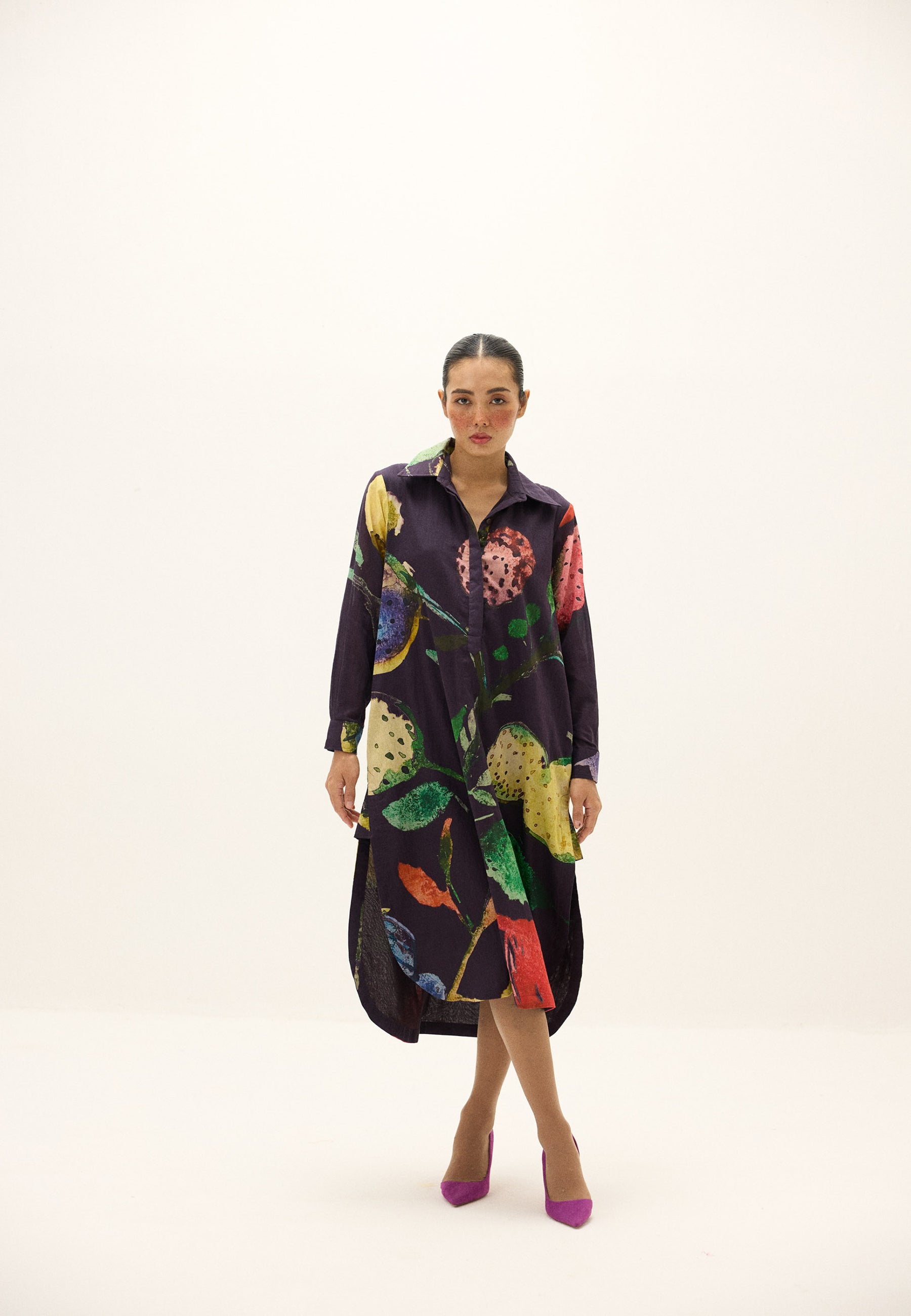 Plateau Shirt Dress DRESSES KHARA KAPAS