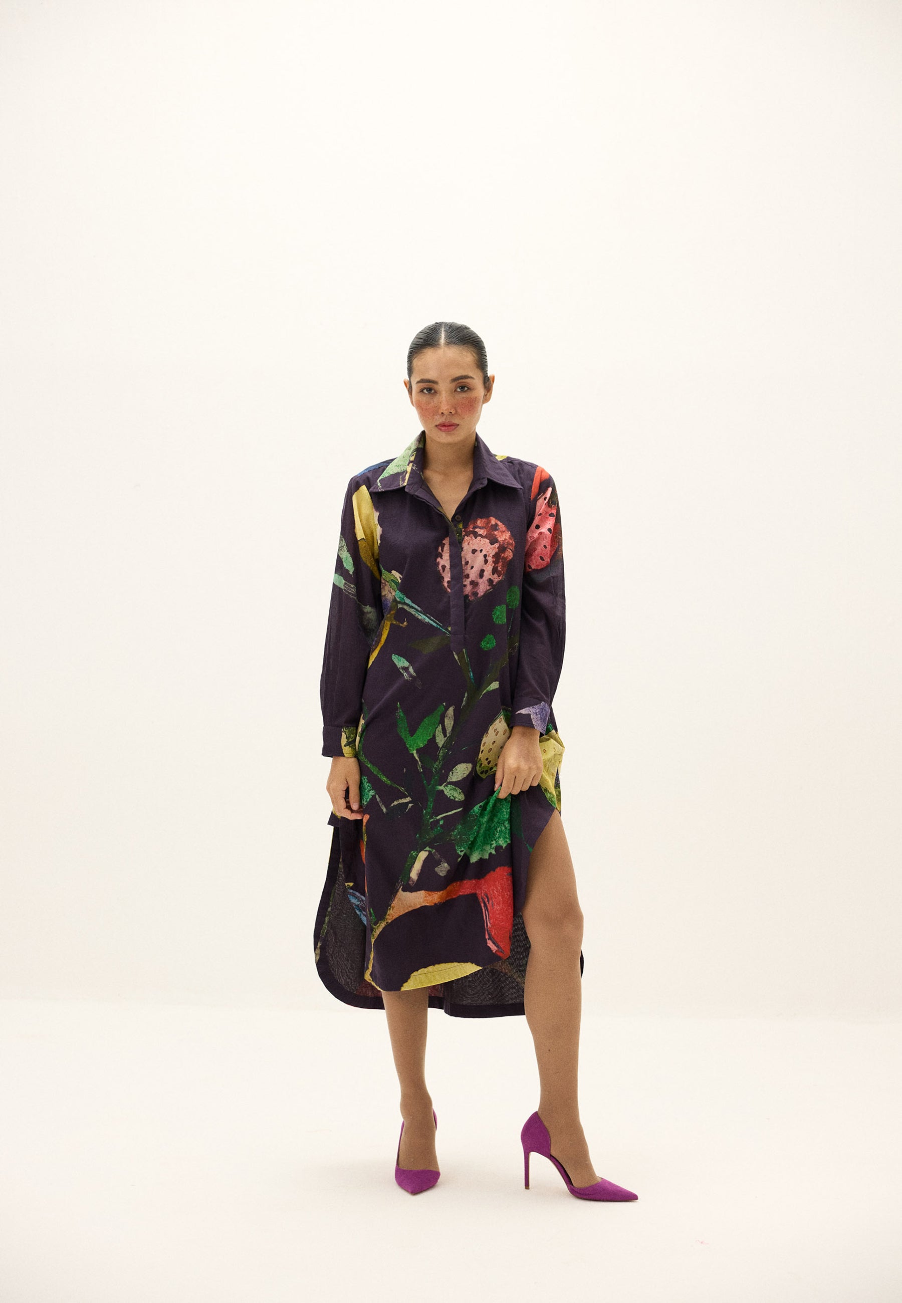 Plateau Shirt Dress DRESSES KHARA KAPAS