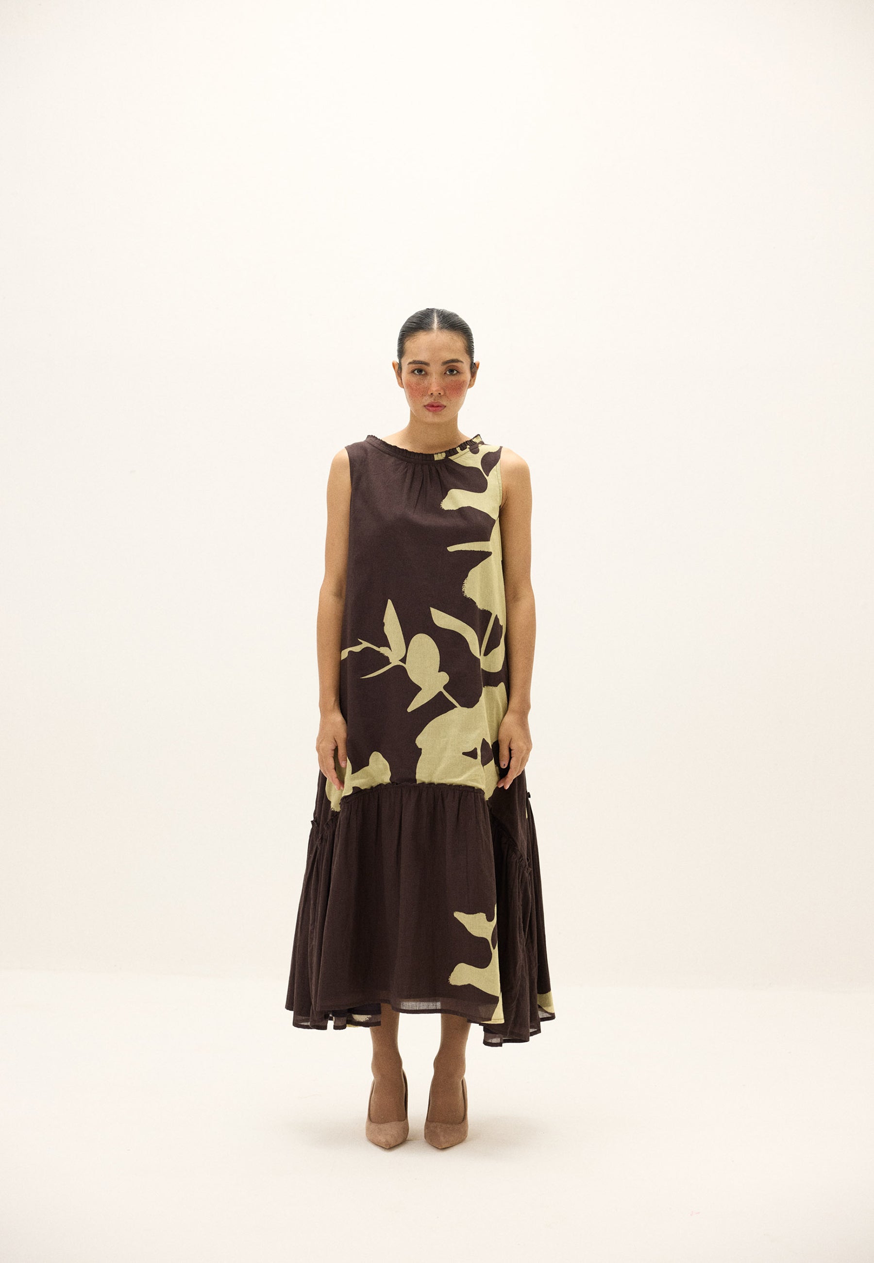 Bison Dress | Womens Mul Cotton Midi Dress | Khara Kapas