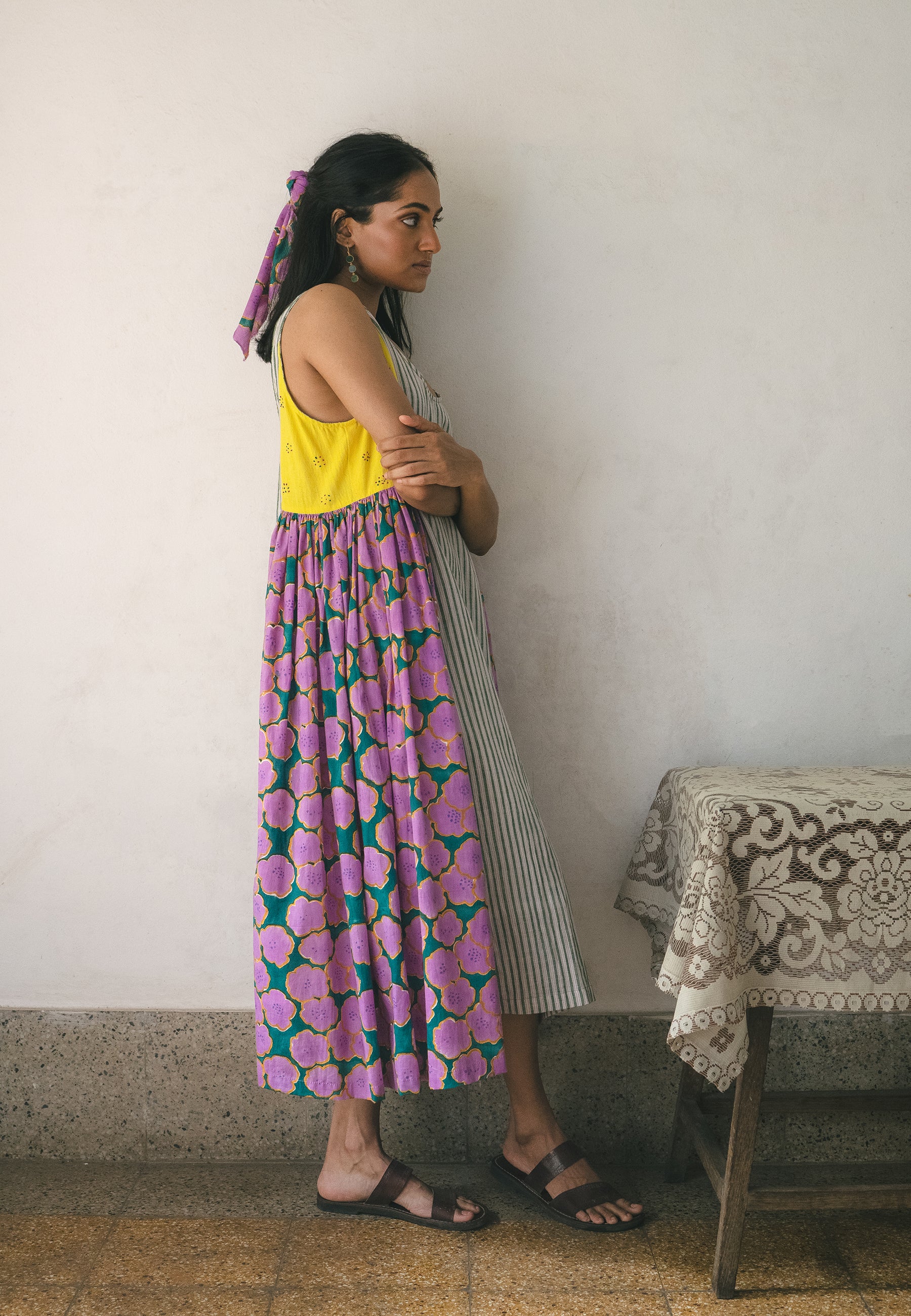 Blooming Patchwork Dress DRESSES IKKIVI