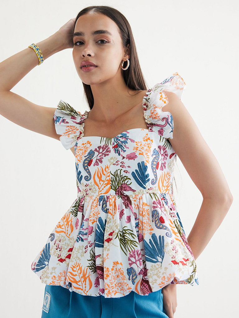 Coral Life Blouse TOPS SUI