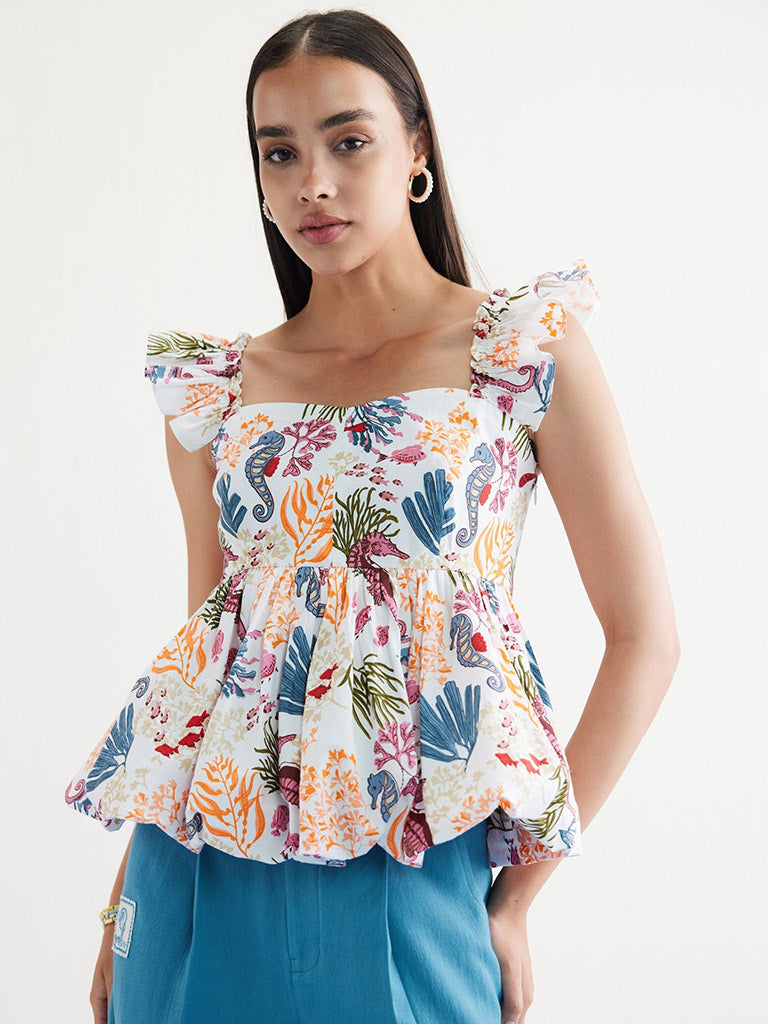 Coral Life Blouse TOPS SUI