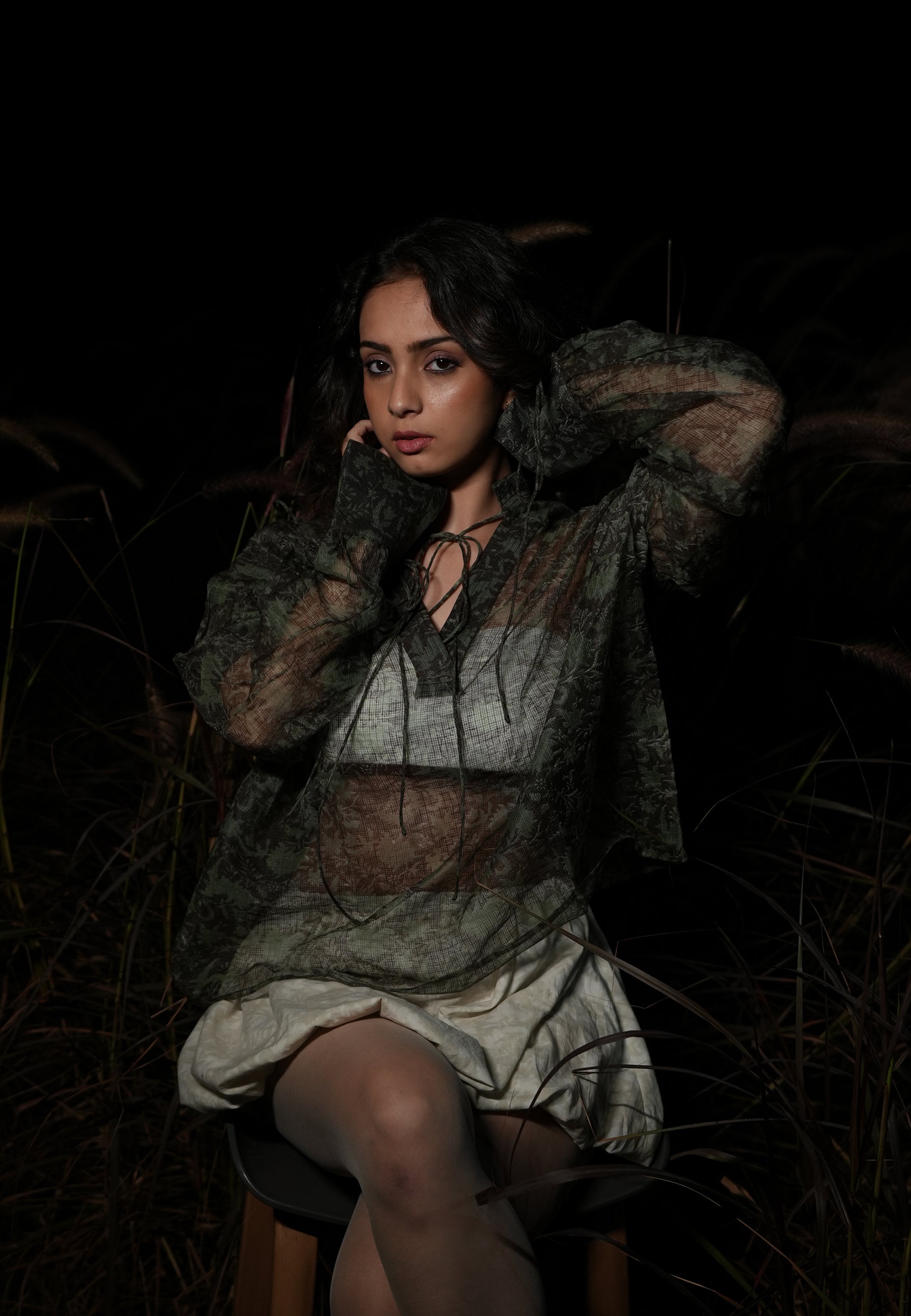 Koi Green Sheer Top TOPS IKKIVI