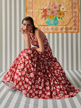 Load image into Gallery viewer, Rose Scarlet Skirt Co-ord Set SETS Khajoor
