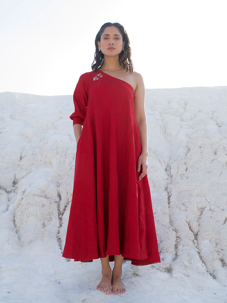 Ruby Red Dress DRESSES IKKIVI   