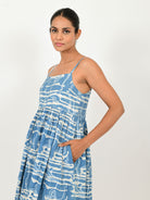 Indigo Splash Gather Dress DRESSES Rias Jaipur   