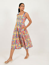 Load image into Gallery viewer, Scribble Multi Doll Linen Dress DRESSES Rias Jaipur   
