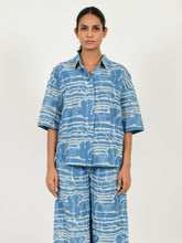 Load image into Gallery viewer, Indigo Splash Linen Shirt TOPS Rias Jaipur   
