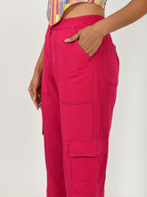 Load image into Gallery viewer, Viva Magenta Cargo Pants BOTTOMS Rias Jaipur   
