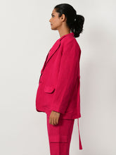 Load image into Gallery viewer, Viva Magenta Linen Jacket JACKETS Rias Jaipur   
