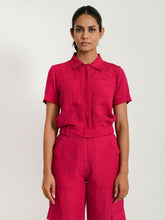 Load image into Gallery viewer, Viva Magenta Crop Top TOPS Rias Jaipur   
