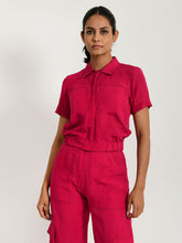 Load image into Gallery viewer, Viva Magenta Crop Top TOPS Rias Jaipur   
