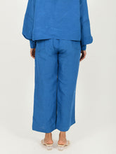 Load image into Gallery viewer, Classic Blue Linen Pants BOTTOMS Rias Jaipur   
