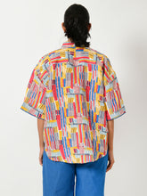 Load image into Gallery viewer, Scribble Linen Crop Shirt TOPS Rias Jaipur   
