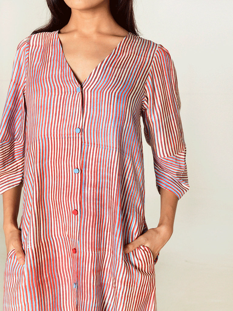 Plosky Cloud Shirt Dress DRESSES Rias Jaipur