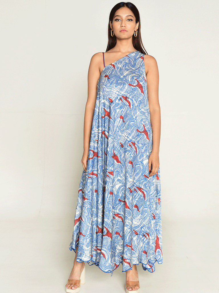 Ponzo One Shoulder Maxi DRESSES Rias Jaipur