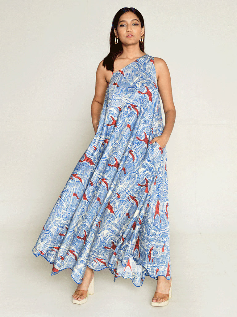Ponzo One Shoulder Maxi DRESSES Rias Jaipur