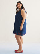 Deep Blue Denim Dress DRESSES SUI