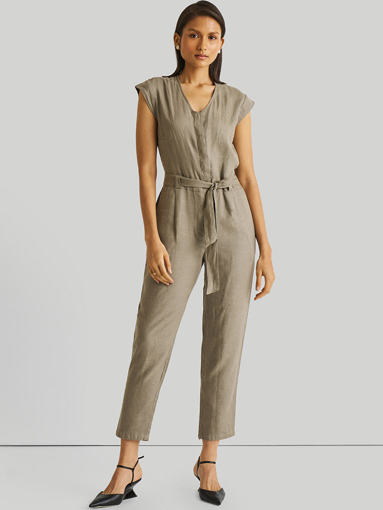 Evening Chai Green Jumpsuit JUMPSUITS Reistor   