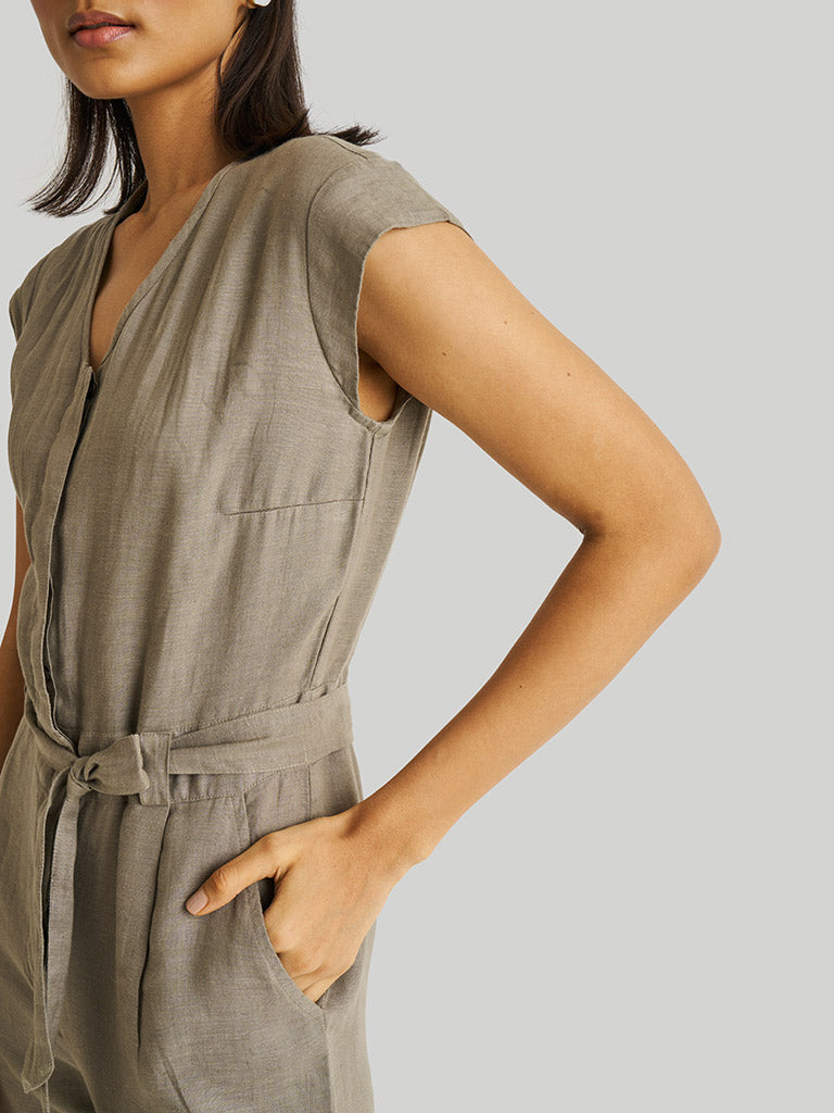 Evening Chai Green Jumpsuit JUMPSUITS Reistor   