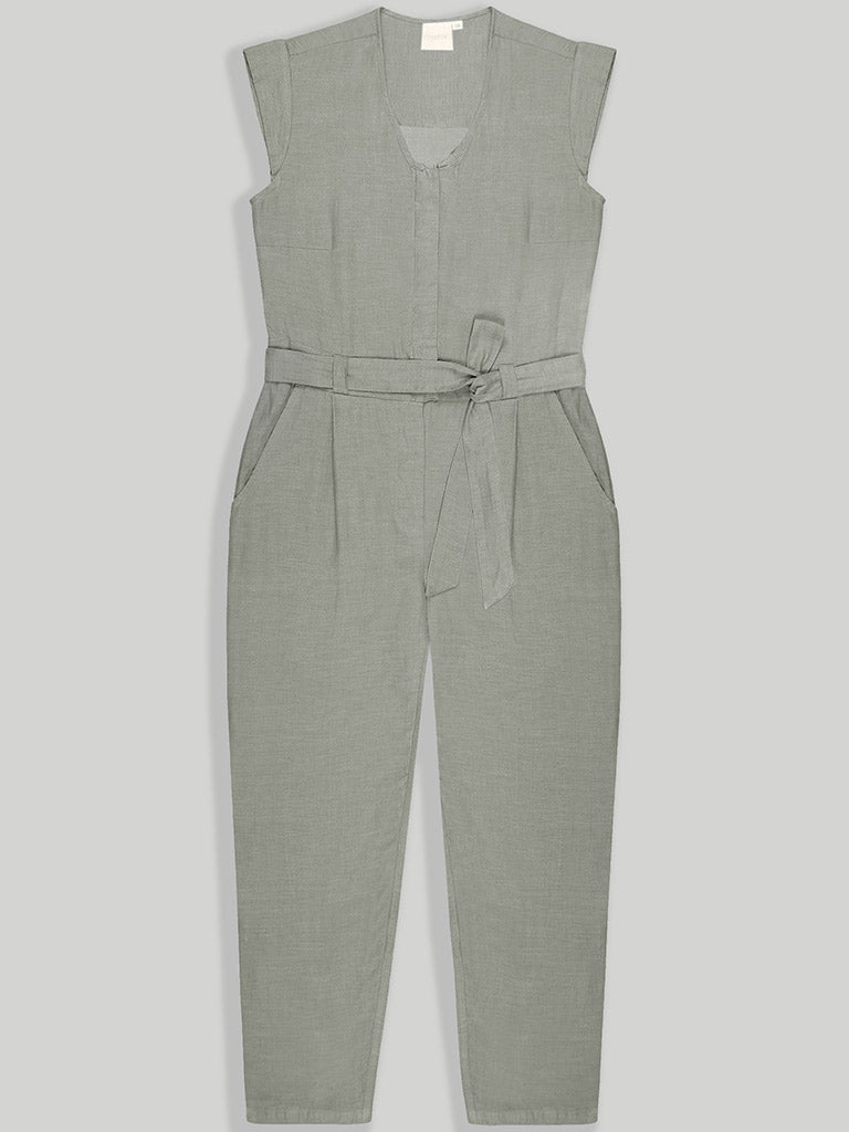 Evening Chai Green Jumpsuit JUMPSUITS Reistor   