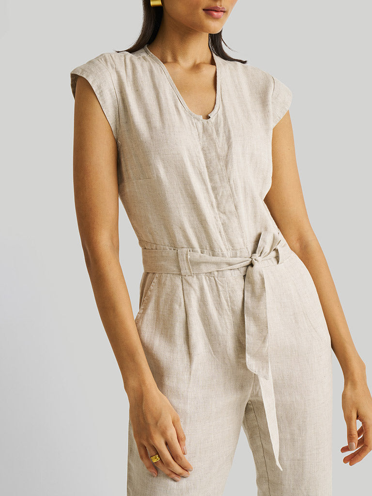 Evening Chai Ecru Jumpsuit JUMPSUITS Reistor   