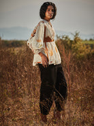 Florals In Snow Top TOPS KHARA KAPAS